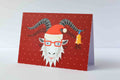 Holiday goat greeting card