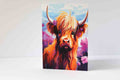 Highland cow greeting card