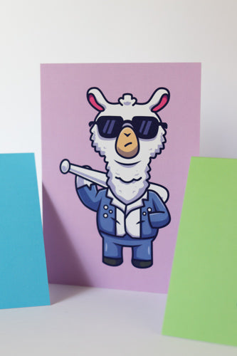 Llama's got your back greeting card