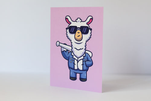 Llama's got your back greeting card