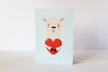 Llama love greeting card - Send Direct