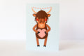 Loving highland cow greeting card - Send Direct